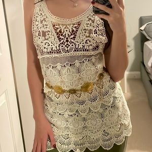 Free People Crochet Tunic